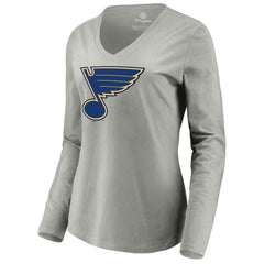 St. Louis Blues Women's Primary Logo Team Long Sleeve V-Neck T-Shirt Outlet