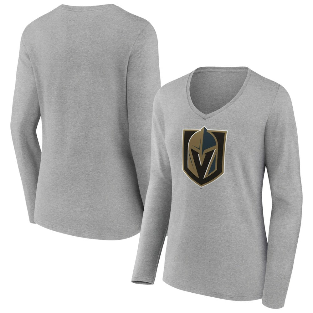 Vegas Golden Knights Women's Primary Logo Team Long Sleeve V-Neck T-Shirt Discount