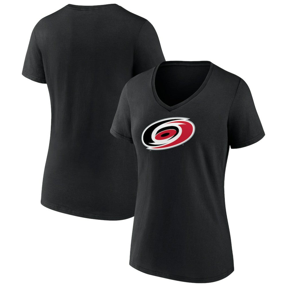 Carolina Hurricanes Women's Team Primary Logo V-Neck T-Shirt Outlet