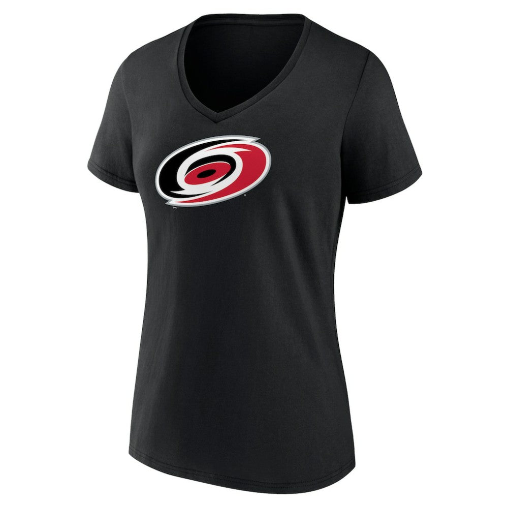 Carolina Hurricanes Women's Team Primary Logo V-Neck T-Shirt Outlet