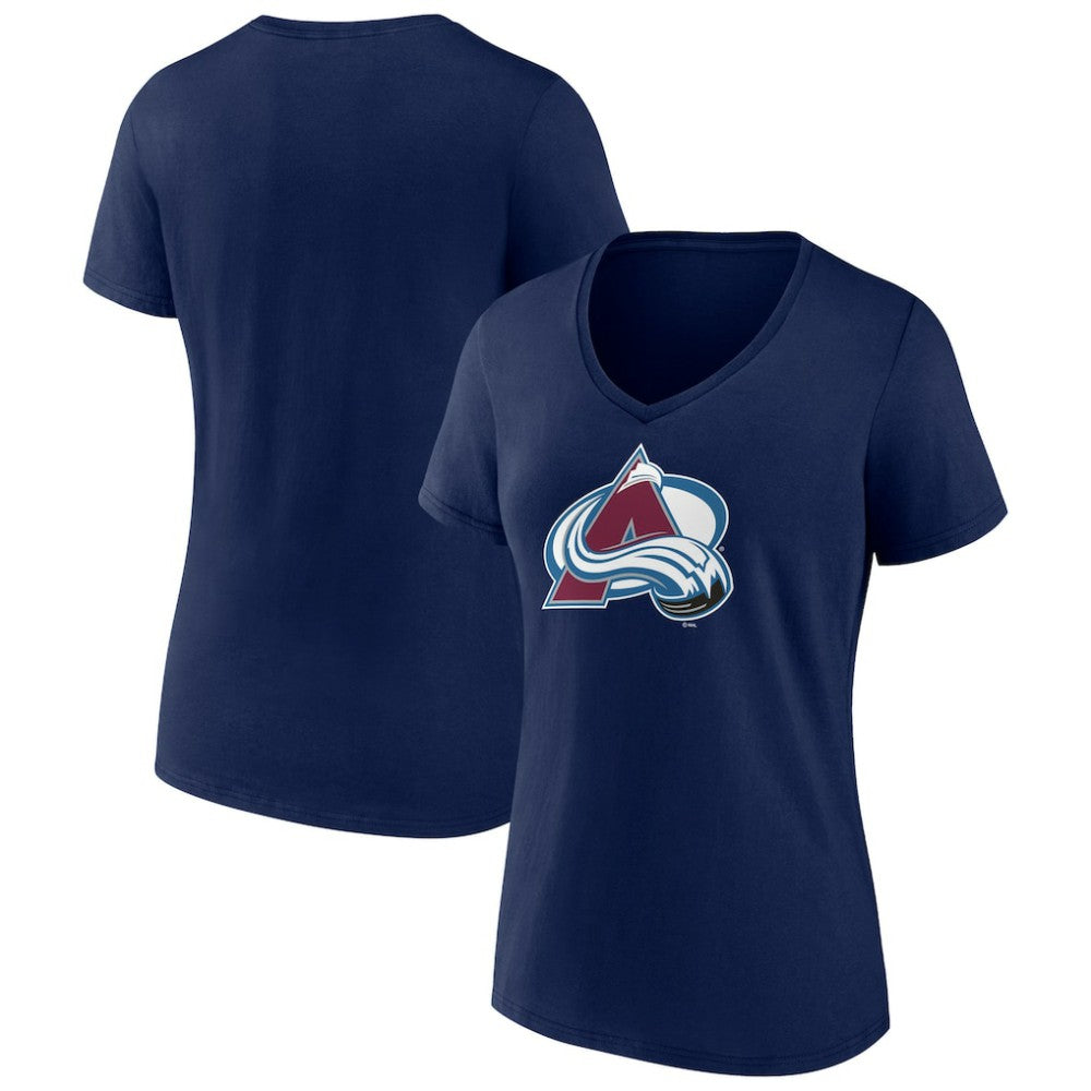 Colorado Avalanche Women's Team Primary Logo V-Neck T-Shirt Online