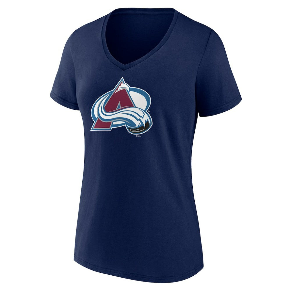 Colorado Avalanche Women's Team Primary Logo V-Neck T-Shirt Online