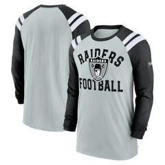 Las Vegas Raiders Nike Classic Arc Raglan Tri-Blend Long Sleeve T-Shirt