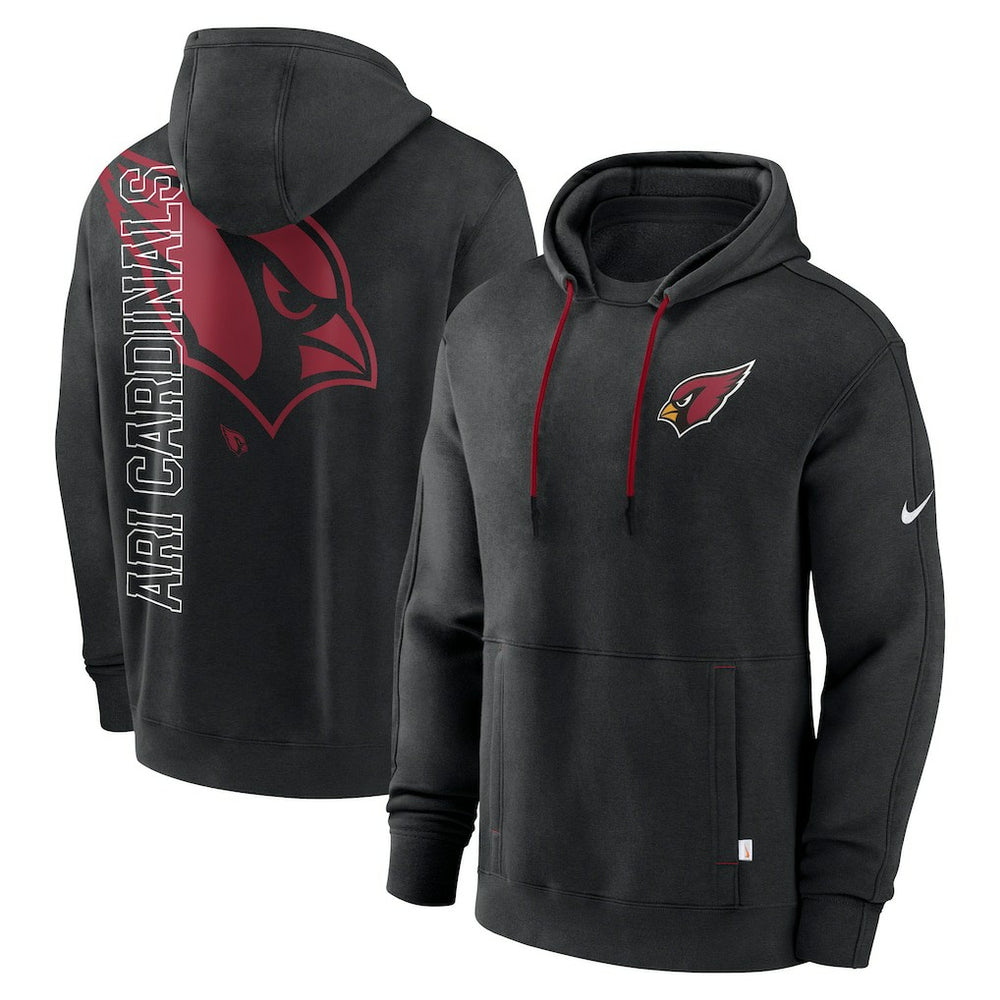 Arizona Cardinals Nike Layered Logo Statement Pullover Hoodie