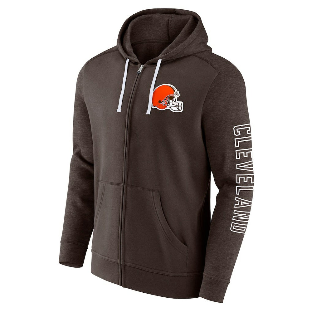 Cleveland Browns Fanatics Offensive Lineup Hoodie Full-Zip Hoodie