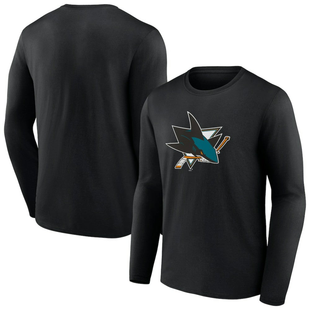 San Jose Sharks Primary Logo Team Long Sleeve T-Shirt Discount
