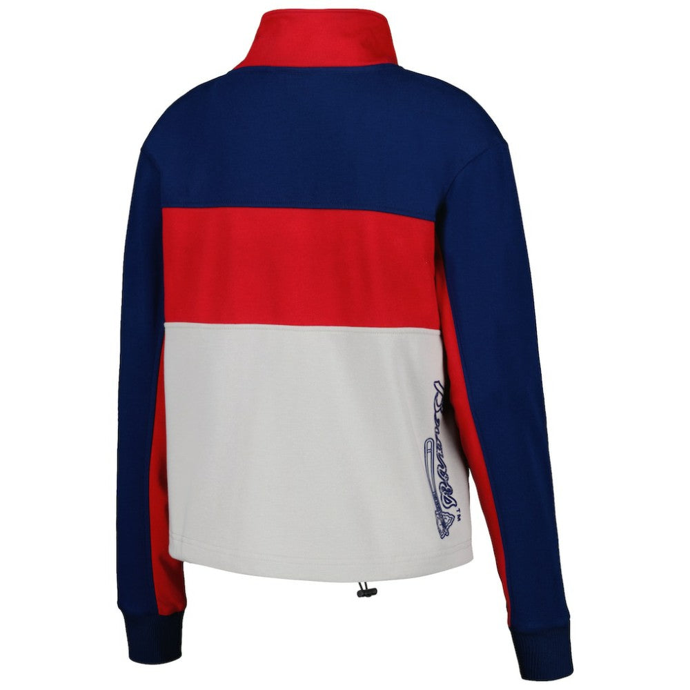Atlanta Braves The Wild Collective Women's Color Block Half-Zip Jacket | MLB Shop