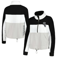 Chicago White Sox The Wild Collective Women's Color Block Half-Zip Jacket | MLB New