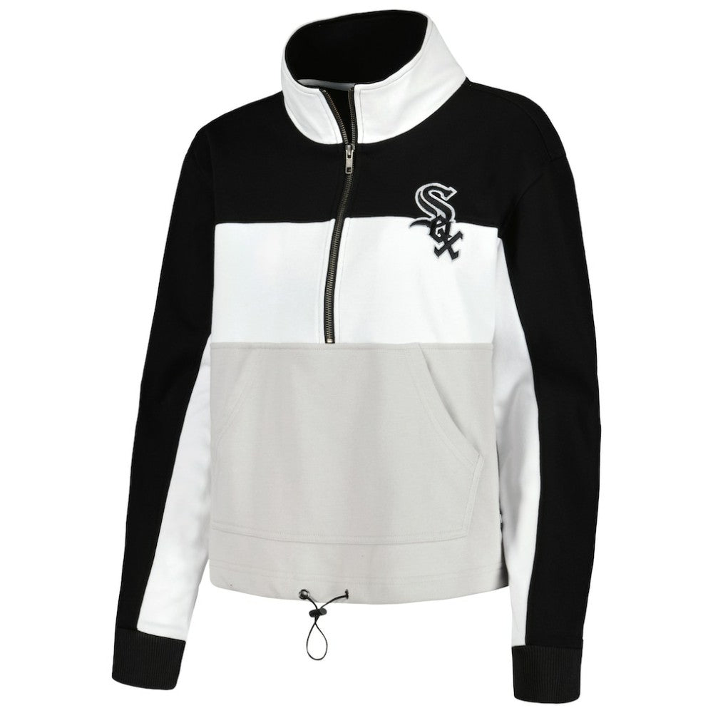 Chicago White Sox The Wild Collective Women's Color Block Half-Zip Jacket | MLB New