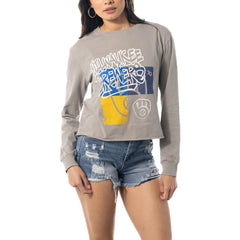 Milwaukee Brewers The Wild Collective Women's Cropped Long Sleeve T-Shirt | MLB Sale