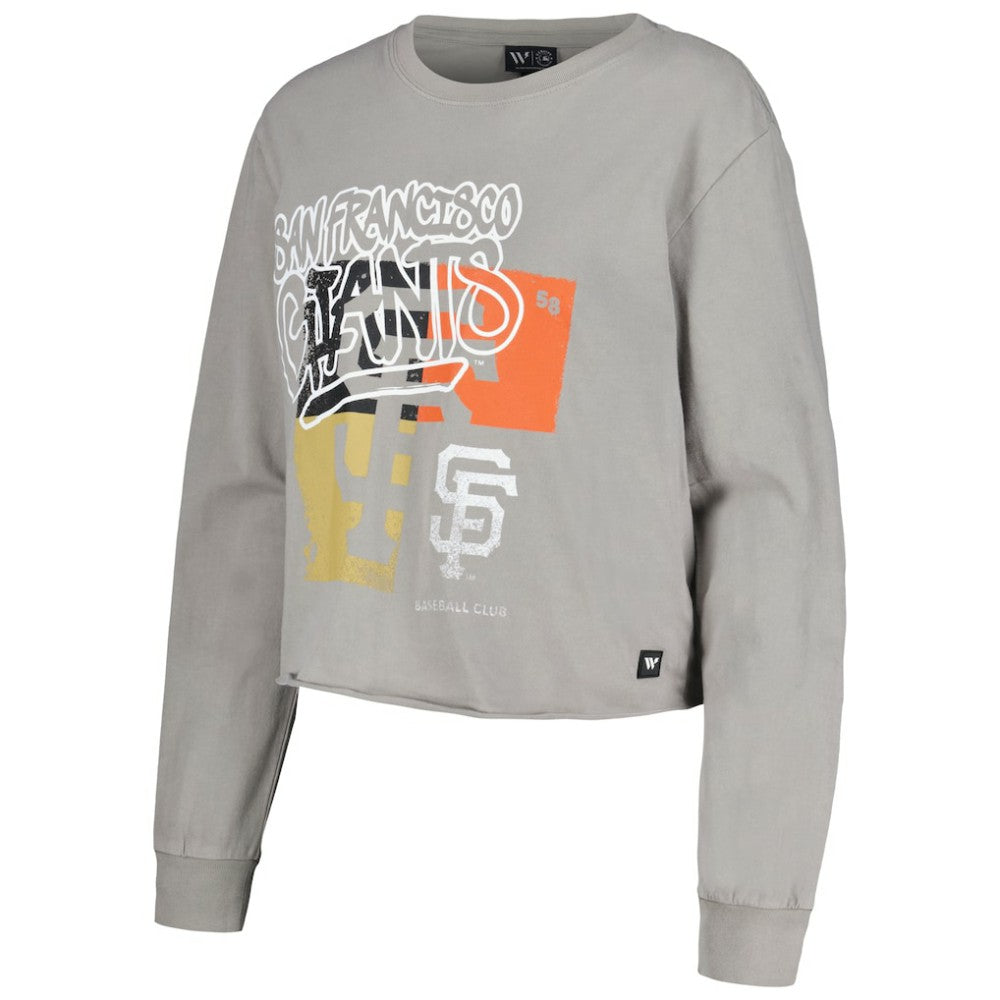 San Francisco Giants The Wild Collective Women's Cropped Long Sleeve T-Shirt | MLB US