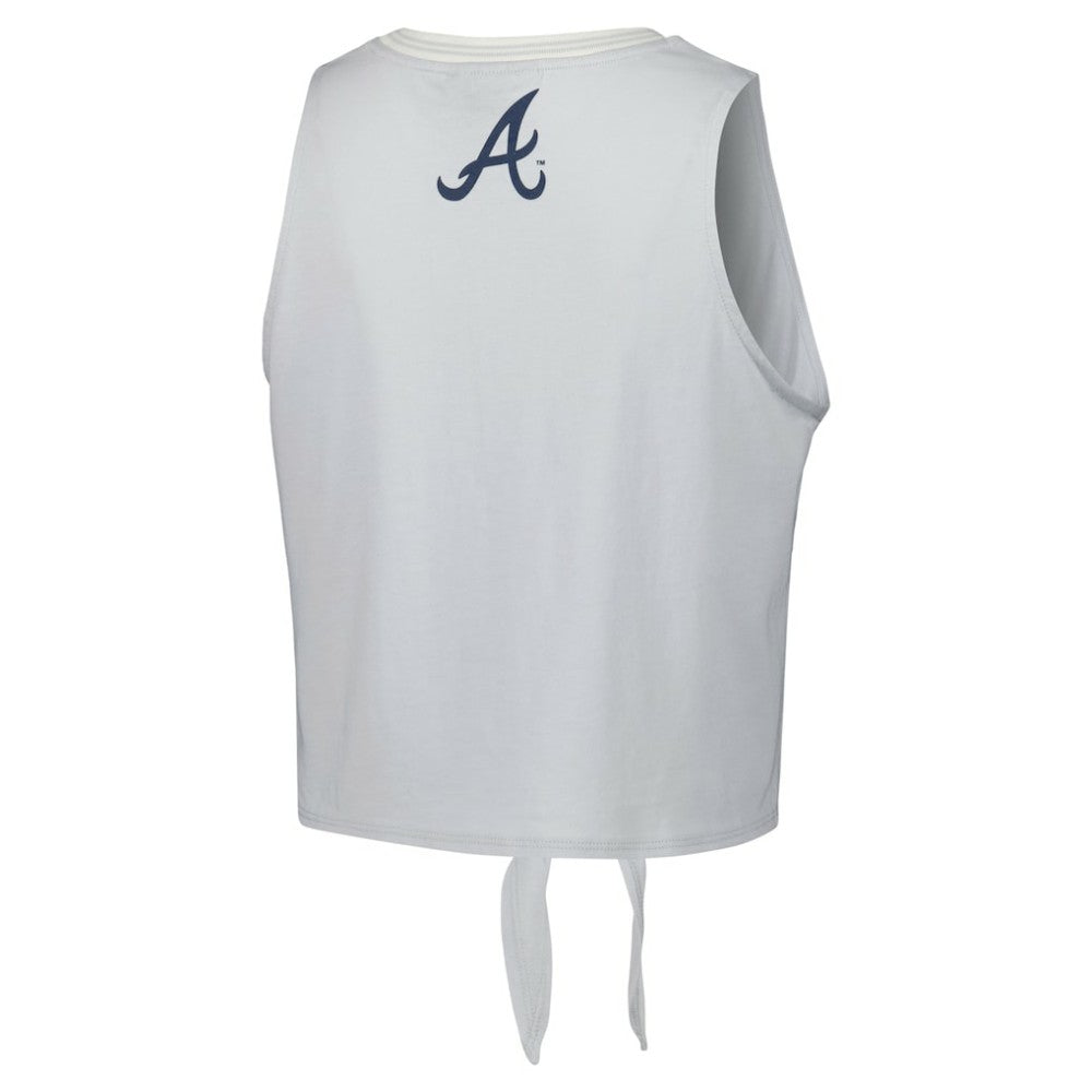 Atlanta Braves The Wild Collective Women's Twisted Tie Front Tank Top | MLB Outlet