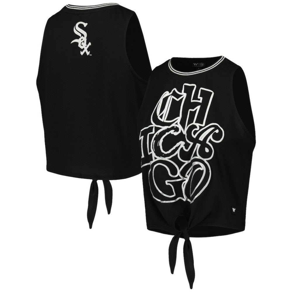Chicago White Sox The Wild Collective Women's Twisted Tie Front Tank Top | MLB Shop