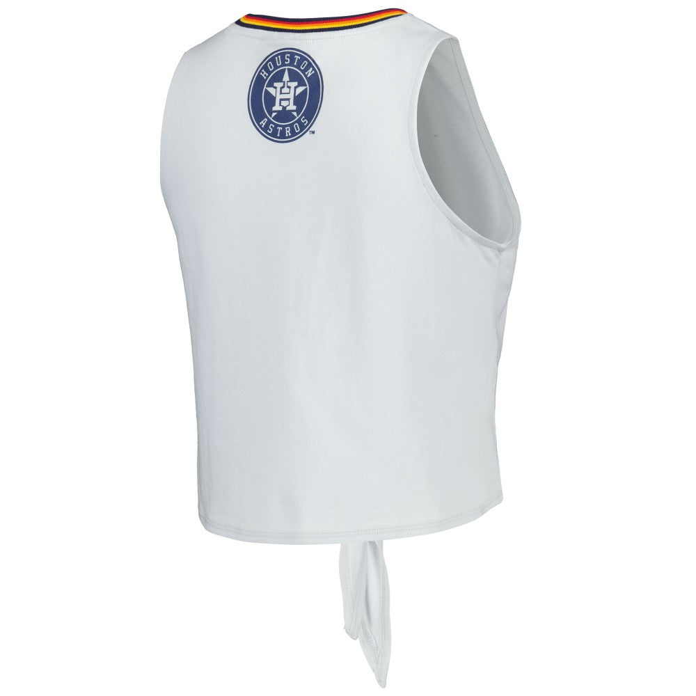 Houston Astros The Wild Collective Women's Twisted Tie Front Tank Top | MLB For sale