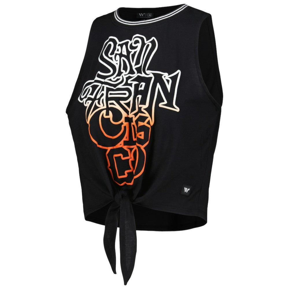 San Francisco Giants The Wild Collective Women's Twisted Tie Front Tank Top | MLB On Sale