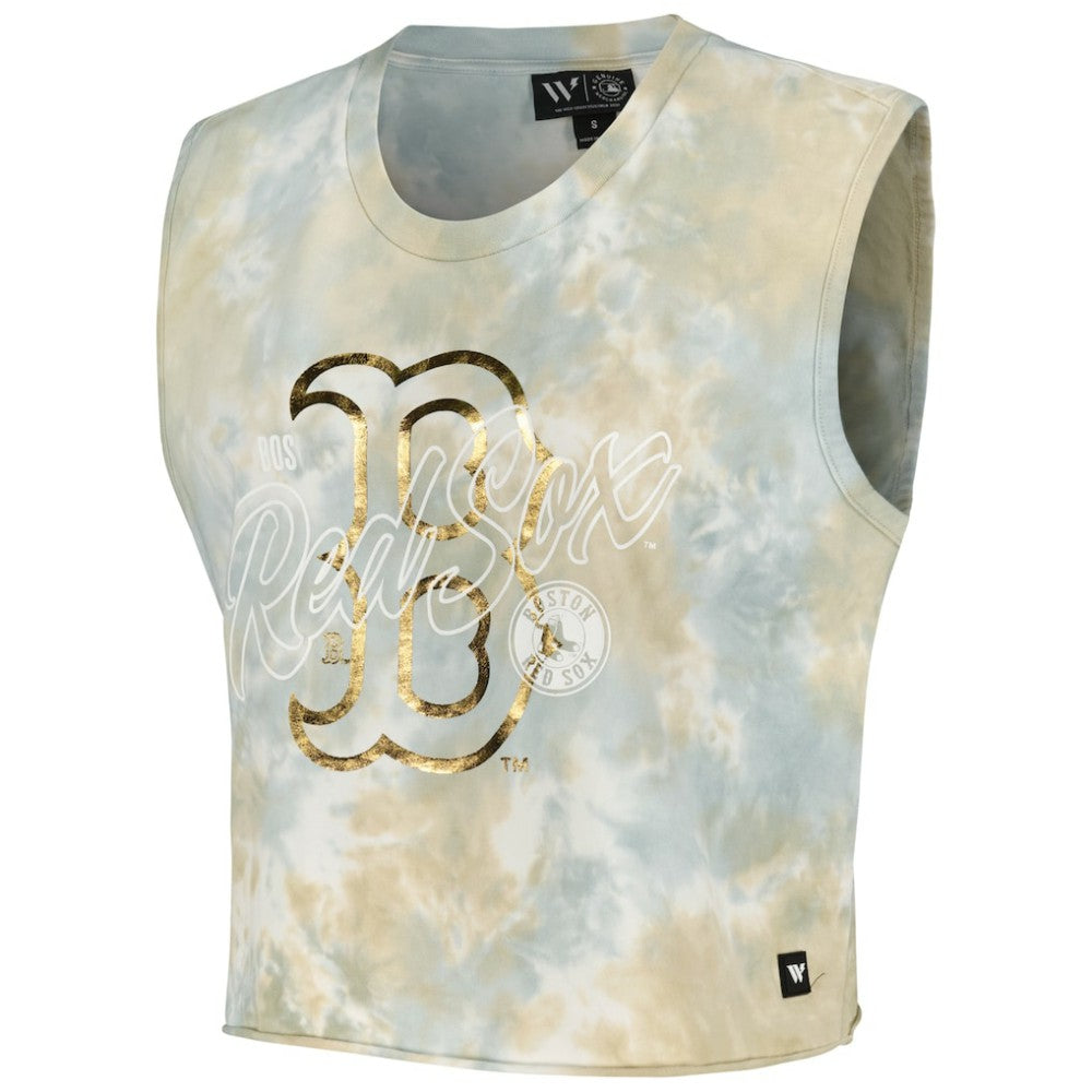 Boston Red Sox The Wild Collective Women's Washed Muscle Tank Top | MLB On Sale