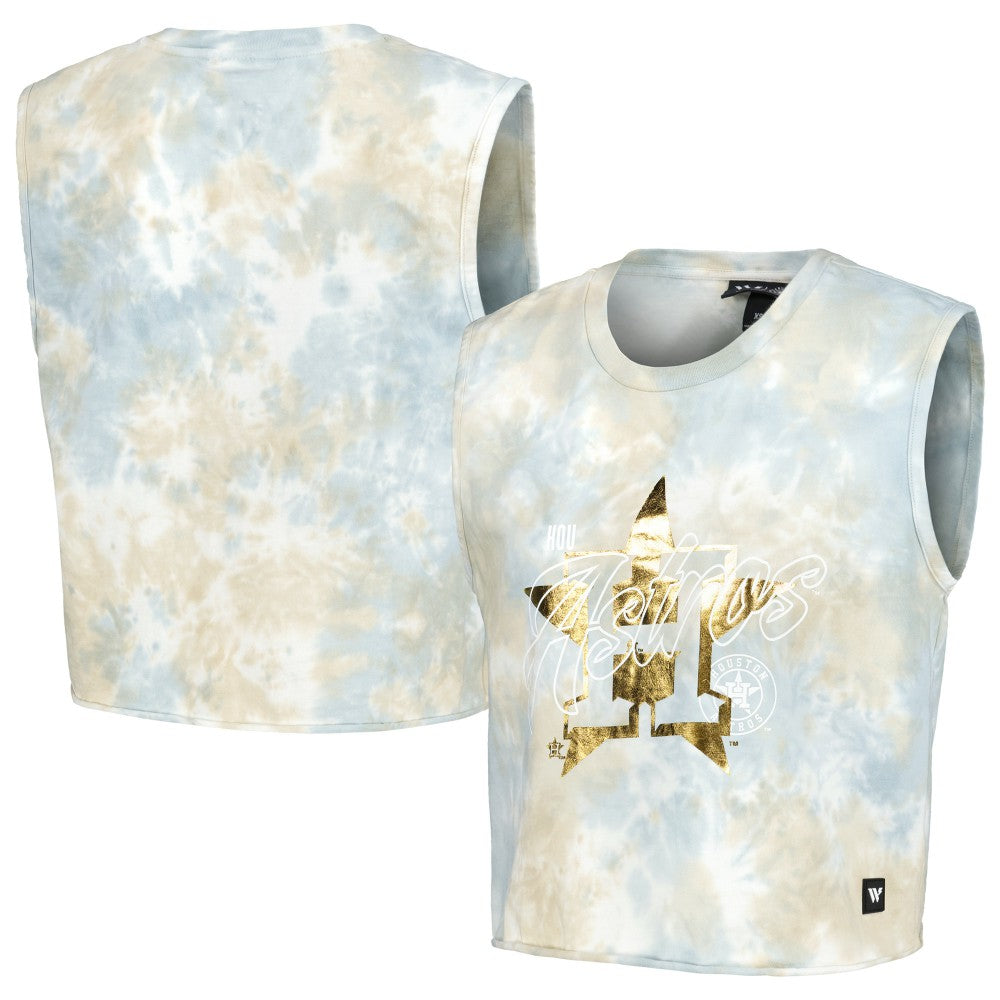 Houston Astros The Wild Collective Women's Washed Muscle Tank Top | MLB On Sale