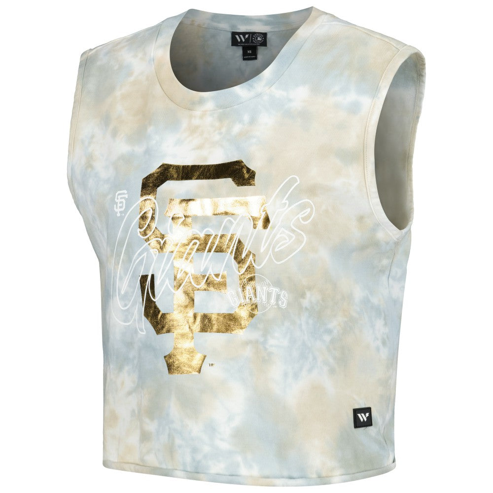 San Francisco Giants The Wild Collective Women's Washed Muscle Tank Top | MLB For sale