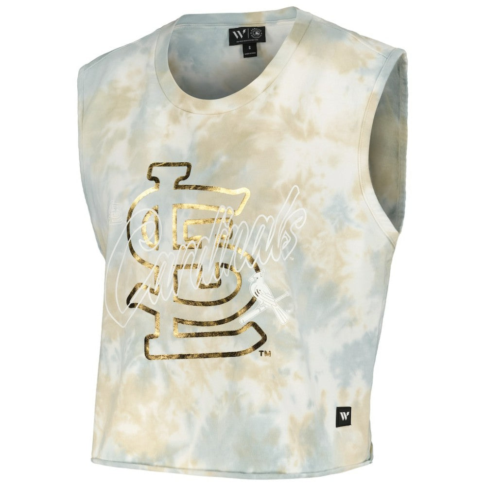 St. Louis Cardinals The Wild Collective Women's Washed Muscle Tank Top | MLB Sale