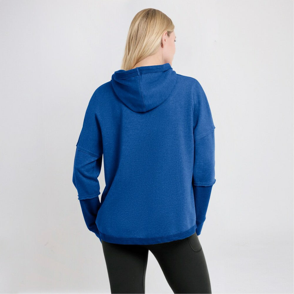 St. Louis Blues Fanatics Women's Lux Lounge Helmet Arch Pullover Hoodie Outlet