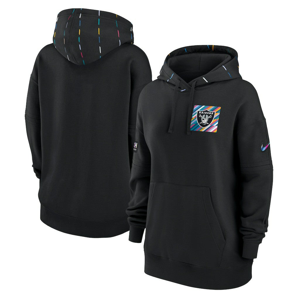Las Vegas Raiders Nike Women's 2023 NFL Crucial Catch Club Pullover Hoodie