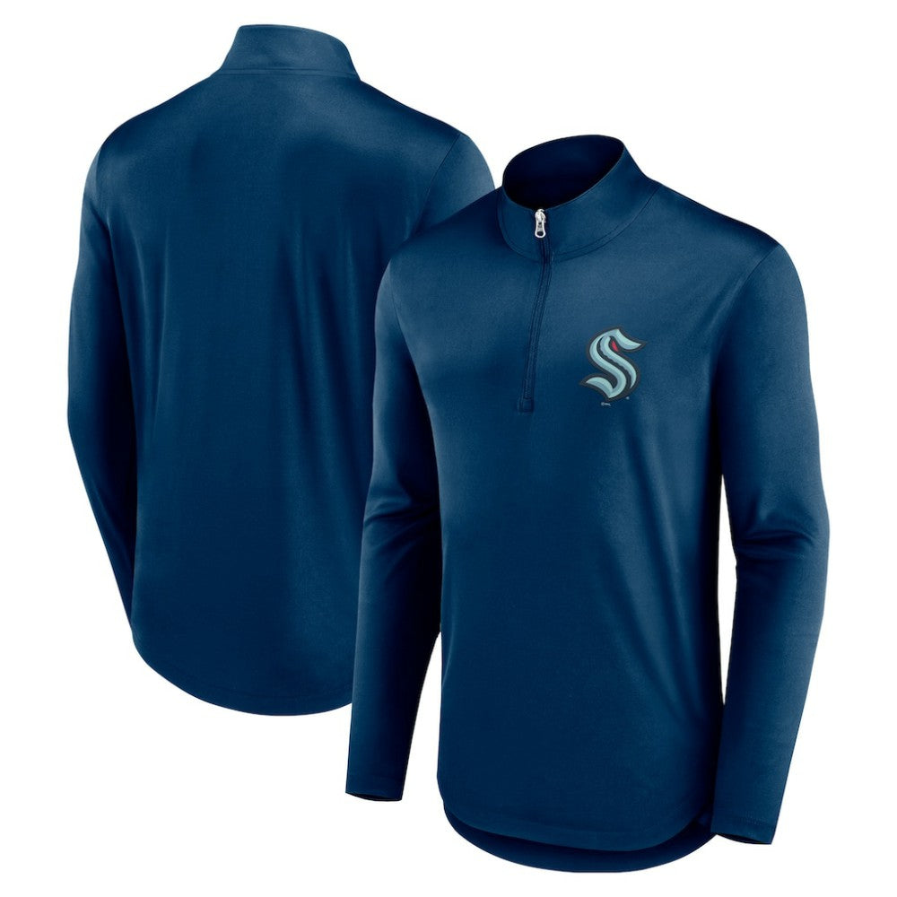 Seattle Kraken Fanatics Mock Neck Quarter-Zip Top Outlet