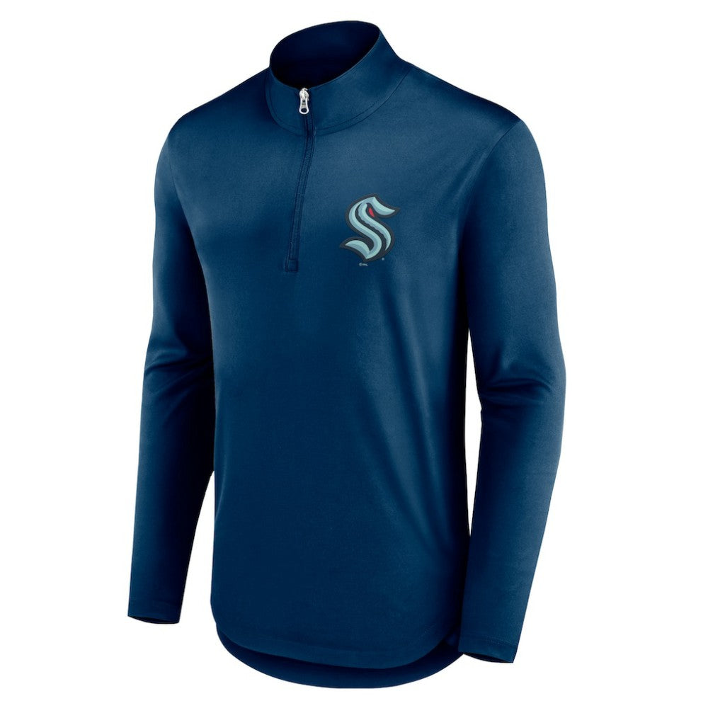 Seattle Kraken Fanatics Mock Neck Quarter-Zip Top Outlet