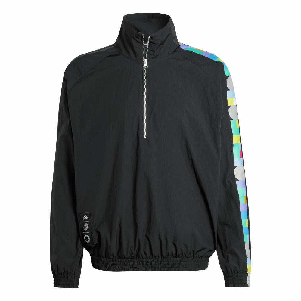 Peter Saville x Manchester United Half-Zip Pullover Jacket – Black - Adidas