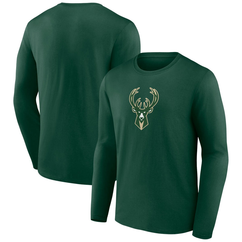 Milwaukee Bucks Primary Team Logo Long Sleeve T-Shirt Discount