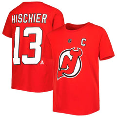 Nico Hischier New Jersey Devils Youth Player Name & Number T-Shirt For Sale