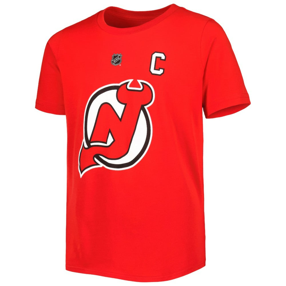 Nico Hischier New Jersey Devils Youth Player Name & Number T-Shirt For Sale