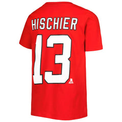 Nico Hischier New Jersey Devils Youth Player Name & Number T-Shirt For Sale