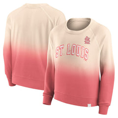 St. Louis Cardinals Fanatics Women's Luxe Lounge Arch Raglan Pullover Sweatshirt | MLB New