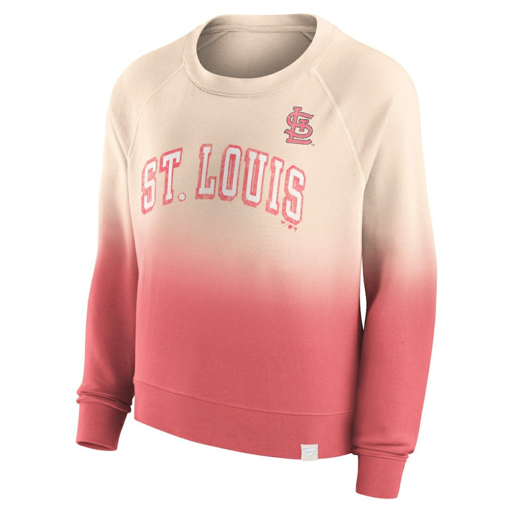 St. Louis Cardinals Fanatics Women's Luxe Lounge Arch Raglan Pullover Sweatshirt | MLB New