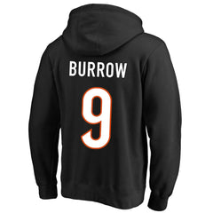 Cincinnati Bengals Fanatics Joe Burrow  Big & Tall Fleece Name & Number Pullover Hoodie