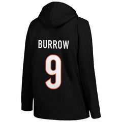 Cincinnati Bengals  Joe Burrow  Profile Women's Plus Size Player Name & Number Pullover Hoodie