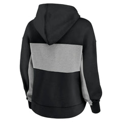 Carolina Panthers Fanatics Women's Filled Stat Sheet Lighweight Modest Crop Hoodie