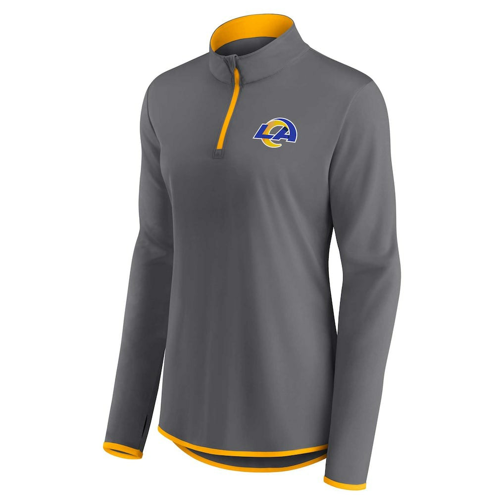 Los Angeles Rams  Women's Adult Corner Long Sleeve 1/4 Zip Top