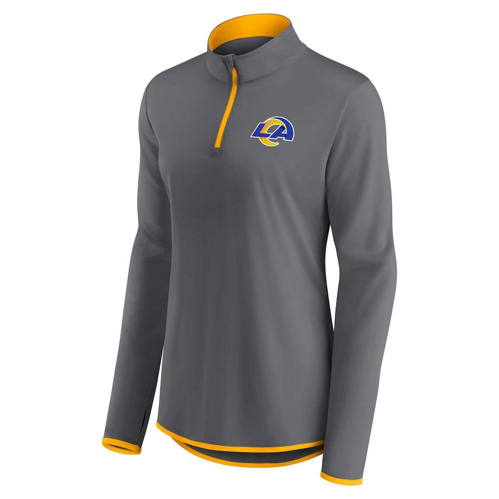 Los Angeles Rams  Women's Adult Corner Long Sleeve 1/4 Zip Top