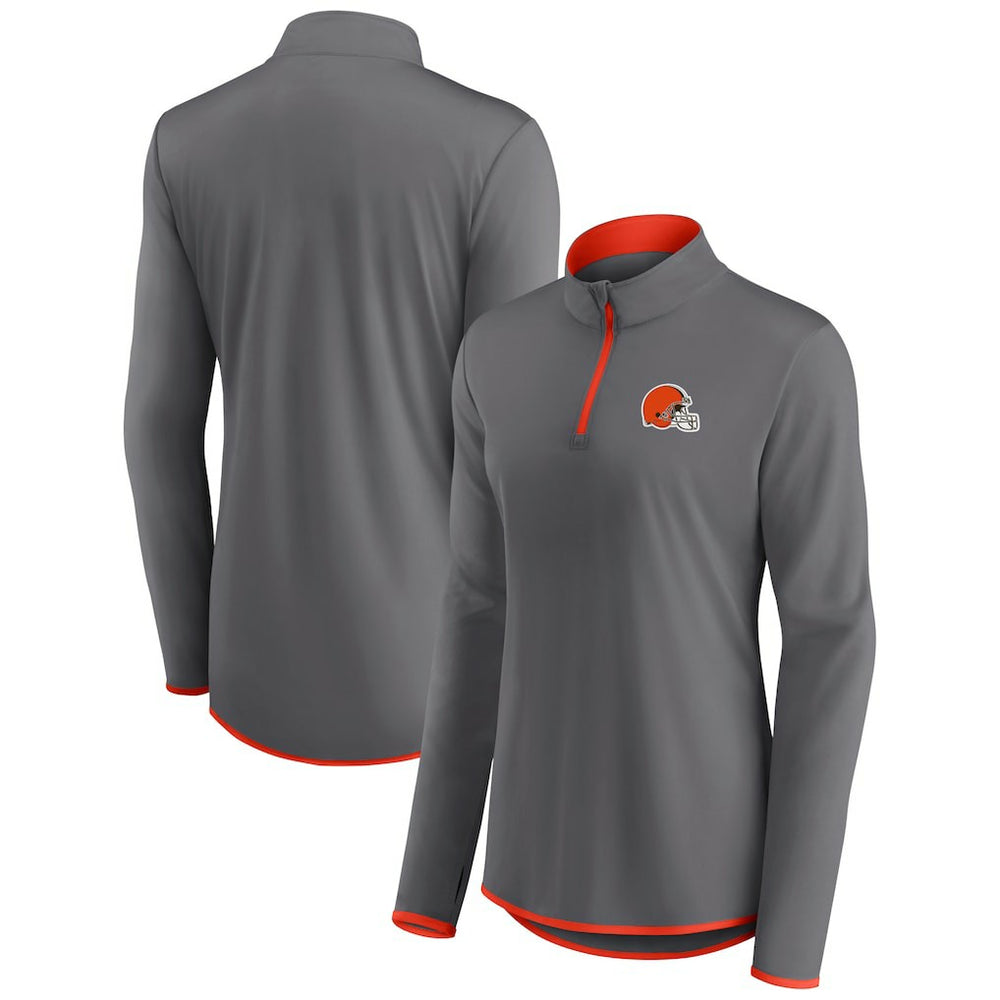 Cleveland Browns  Women's Adult Corner Long Sleeve 1/4 Zip Top