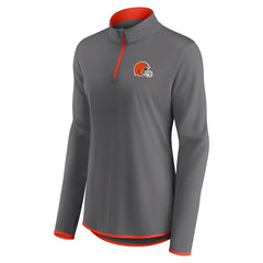 Cleveland Browns  Women's Adult Corner Long Sleeve 1/4 Zip Top