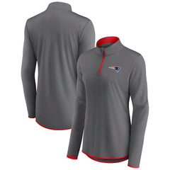 New England Patriots  Women's Adult Corner Long Sleeve 1/4 Zip Top