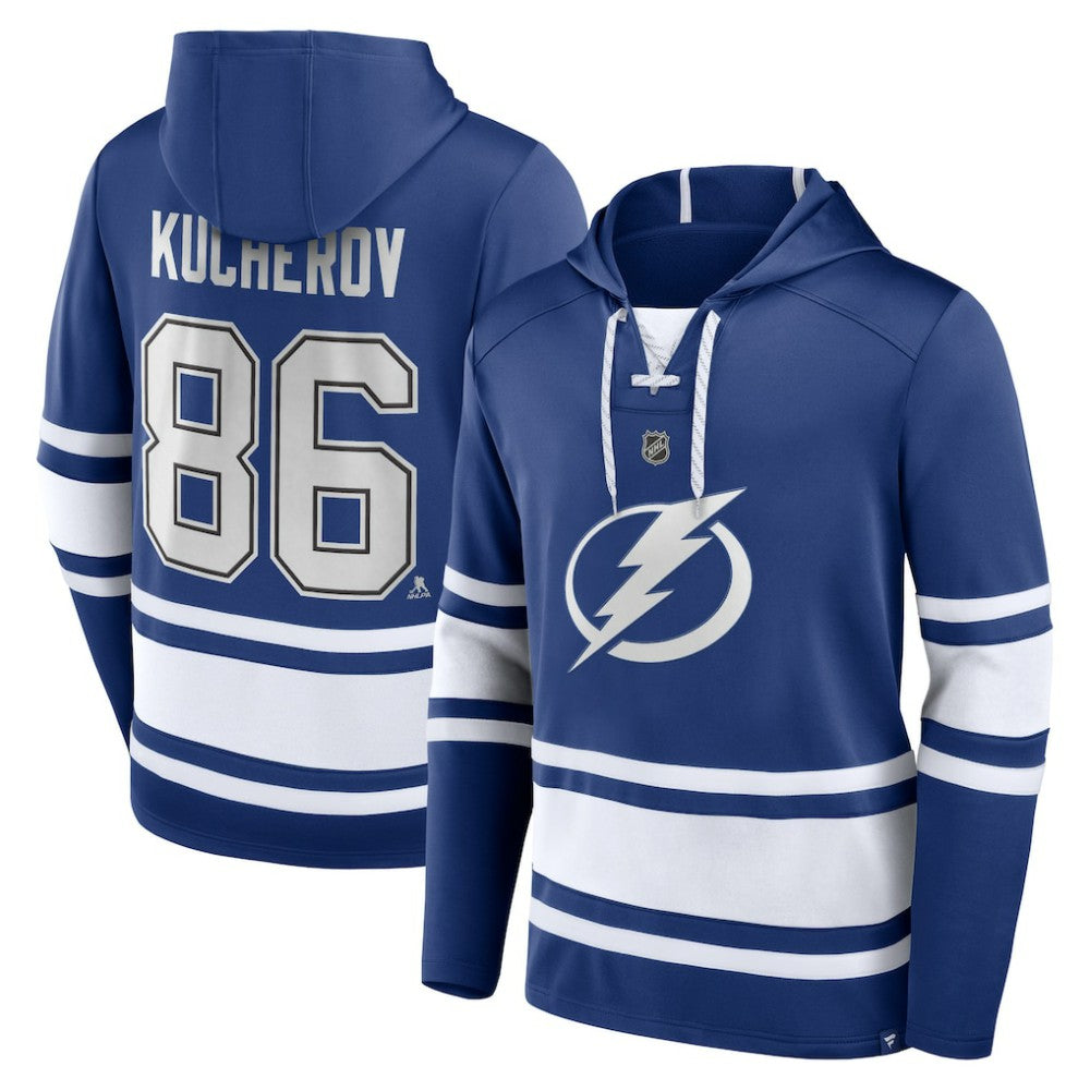 Nikita Kucherov Tampa Bay Lightning Fanatics Name & Number Lace-Up Pullover Hoodie On Sale