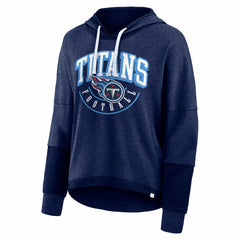 Tennessee Titans Fanatics Women's Lightewight Modest Crop Lounge Helmet Arch Pullover Hoodie