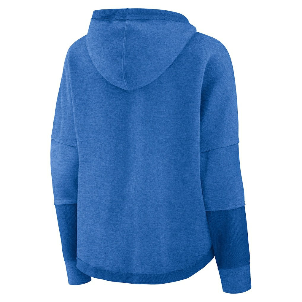 Los Angeles Chargers Fanatics Women's Lightewight Modest Crop Lounge Helmet Arch Pullover Hoodie