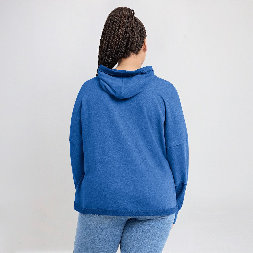 Los Angeles Chargers Fanatics Women's Lightewight Modest Crop Lounge Helmet Arch Pullover Hoodie