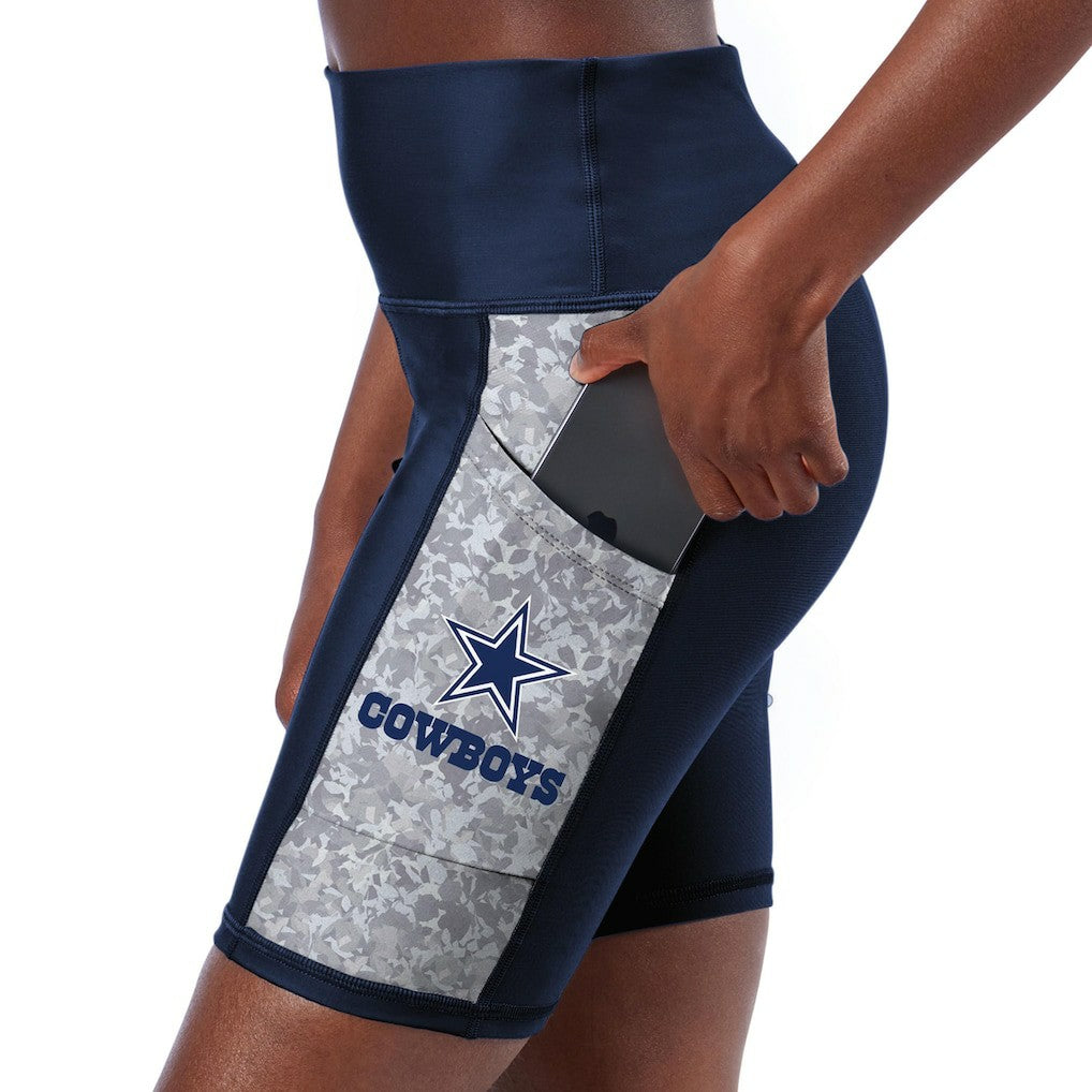 Dallas Cowboys  Certo Women's High Waist Logo Two-Pocket Biker Shorts
