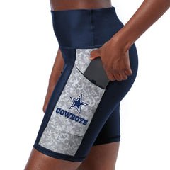 Dallas Cowboys  Certo Women's High Waist Logo Two-Pocket Biker Shorts