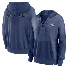 Seattle Kraken Fanatics Women's Breakout Lace-Up Pullover Hoodie On Sale