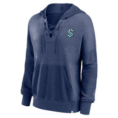 Seattle Kraken Fanatics Women's Breakout Lace-Up Pullover Hoodie On Sale